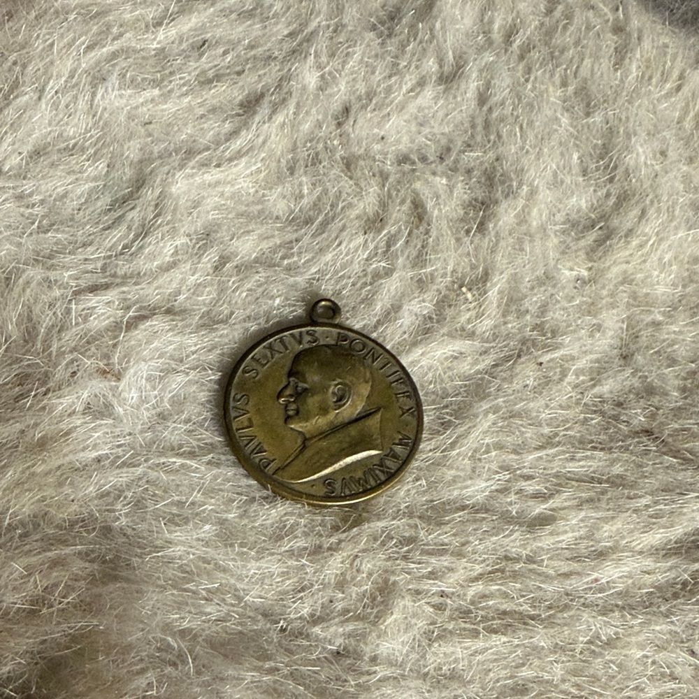 Vintage Bronze Religious Medallion (5050)